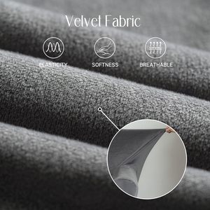 MeiMeileo Lot de 2 housses de canapé en velours respirantes, anti-poussière, extensibles, lavables, protection pour chien et <span class=keywords><strong>chat</strong></span>, gris foncé, pour <span class=keywords><strong>fauteuil</strong></span> et canapé - Product Image 3