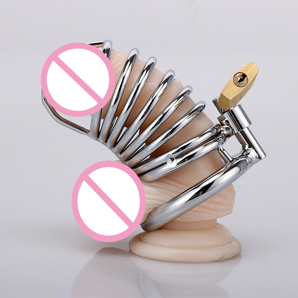 Stainless Steel Penis Chastity Cage - Adult Sex Toy