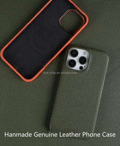 Étui de téléphone en cuir véritable à motif litchi de qualité supérieure avec protection contre les chutes et aimant puissant pour iPhone 17 16 15 Pro Max - Product Image 5