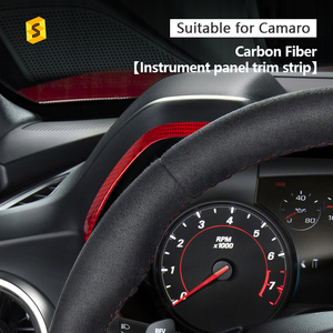 Shasha accessoires en Fiber de carbone intérieur tableau de bord bande décorative pièce d'auto pour <span class=keywords><strong>Camaro</strong></span> 2016 <span class=keywords><strong>2022</strong></span> 2023 - Product Image 2