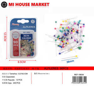 Plumy Pins 90 pezzi 6 mm Testa tonda perlescente per uso generale - Product Image 1