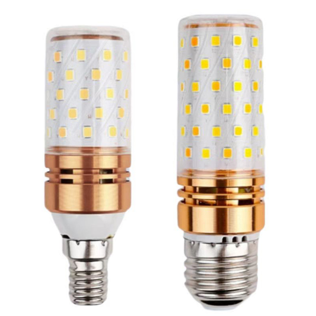 High CRI 97 12W & 16W LED Corn Bulbs No Flicker Full Spectrum Aluminum Lamp for Residential Indoor Lighting E14 E12 E26