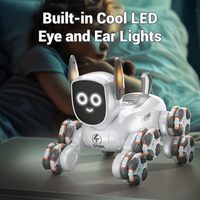 EPT Acht-Rad Multifunktions Dual-Fernbedienung Roboterhund Spielzeug mit Uhr- und Handgesten-Fernsteuerung RC Stunt-Fahrzeuge