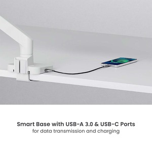 LDT81-C012UC ขาตั้งมอนิเตอร์หนัก49 ", แท่นวางแก๊สสปริง Vesa พร้อมพอร์ต <span class=keywords><strong>USB</strong></span> พอร์ต <span class=keywords><strong>USB</strong></span> C ความจุ20กก. - Product Image 3