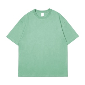 T-shirts OEM personnalisés de haute qualité 100% coton 250gsm pour hommes T-shirt uni personnalisé avec impression de LOGO de marque vierge pour hommes - Product Image 5