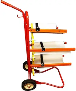 Dispensador de papel de enmascarar de pintura móvil multifunción con ruedas y mango portátil JH-Mech