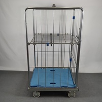 Conteneur de rouleau pliable robuste utilisé par supermarché avec base en Z
