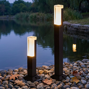 Lampes de jardin en aluminium moulé sous pression, étanches IP65, LED, 0,6 mètre, commande tactile, 3000K blanc chaud, 7W/10W/12W, pour l'extérieur - Product Image 3