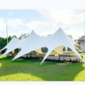 Super Large Outdoor Camping Three Peaks Oxford Canopy Tent Rainproof <b>Sunscreen</b> Three Peaks Awning for Big Event - Product Image 6