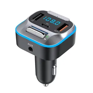 Adaptador USB QC3.0 para coche, receptor de adaptador de Audio, música, Bluetooth, cargador PD