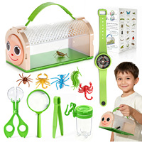 Nouvelle loupe, boîte de capture d'insectes pour enfants, outil de capture, filet à papillons, cage à insectes pour l'exploration en plein air, kit de camping