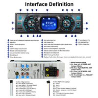 Lecteur MP3 de voiture 1 DIN avec écran tactile TFT de 2,2 pouces, radio FM BT, carte USB TF, appels mains libres, assistant vocal