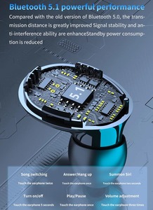 Écouteurs sans fil M10, son de haute qualité, pour le sport, <span class=keywords><strong>les</strong></span> jeux et la musique, avec étui de charge Power Bank, écouteurs Bluetooth pour téléphone - Product Image 6