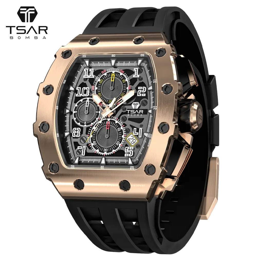2021 New Top Brand Men's Watches Fashion Business CLock Silicone Strap Quartz Wristwatch for Men luxury Watches