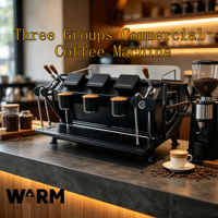 Machine à expresso WARM à haute capacité, triple/quadruple groupe, avec système double, contrôle du débit standard et qualité de café constante