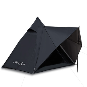 Factory Wholesale Outdoor Double-layer <b>Camping</b> Tent Rainproof Multiplayer Black 190T Polyester 2000-3000mm - Product Image 1