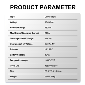 Baterai Audio Mobil Yinlong Lto <span class=keywords><strong>12v</strong></span> 40ah 35ah 30ah BARU 2026, Paket Baterai 66160, Baterai Lithium untuk Aplikasi Audio Mobil - Product Image 3