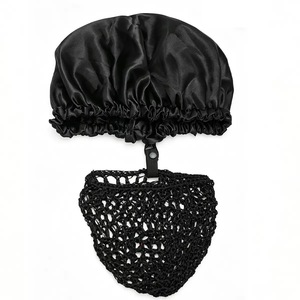 Bonnet <span class=keywords><strong>de</strong></span> <span class=keywords><strong>nuit</strong></span> en satin 2-en-1 détachable avec logo personnalisé, ajustable, idéal <span class=keywords><strong>pour</strong></span> les femmes, réutilisable <span class=keywords><strong>pour</strong></span> un usage quotidien - Product Image 6