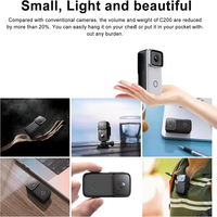 Pour SJCAM C200 Pro 4K corps de caméra d'action Portable FHD 6 axes GYRO vidéo 5G WiFi Vision nocturne sport DV MicroSD Med