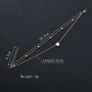 Cuore femminile cavigliere piedi nudi uncinetto sandali gioielli gamba nuove cavigliere spiaggia caviglia bracciali per le donne - Product Image 5