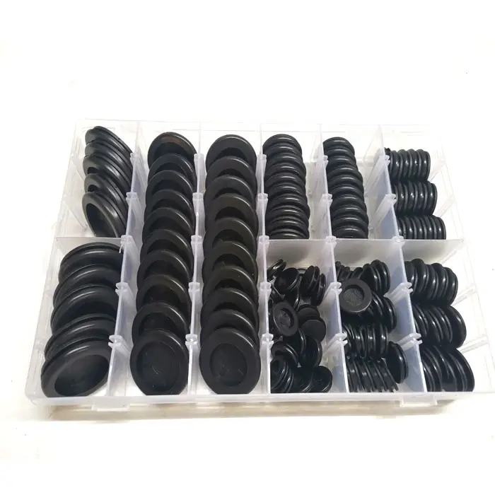 Black Rubber Closed Blind Blanking Hole Wire Cable Grommets