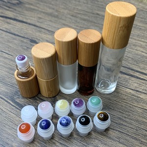 5ml tre thủy tinh con lăn bóng chai nước hoa dầu cuộn trên chai thủy tinh với thép Con lăn bóng với nắp tre - Product Image 4