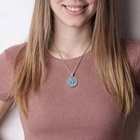 Collier pendentif Arbre de Vie Merryshine en laiton avec nacre et coquille d'ormeau, bijoux gothiques pour femme