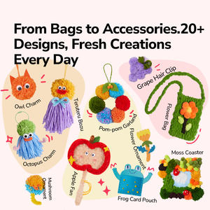 Mideer <span class=keywords><strong>Kit</strong></span> Magico per Lavorare a Maglia e Uncinetto, Set Completo di Filati per Bambini per Creare Borse e Accessori - Product Image 3