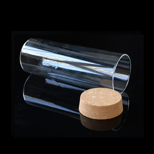 Glass Storage Jar 65x100mm Flat Bottom With Cork Stopper Thick Wall Seal For Candy Storage - Product Image 4