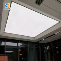 Plafonnier LED rectangulaire en aluminium avec film souple en PVC, effet ciel nuageux décoratif intérieur, 10000 lumens, anti-poussière
