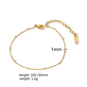 Wholesale Waterproof 18k Gold Plated Stainless Steel Jewelry Miami Cuban Chain <b>Bracelet</b> Flat Snake <b>Stacking</b> <b>Bracelet</b> for Gift - Product Image 6