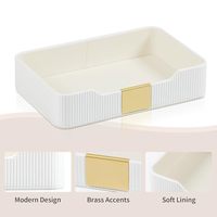 Plateau de rangement en cuir de luxe moderne, design multifonctionnel pour table, bureau, salon - Porte-clés, organisateur de montres, bijoux, cosmétiques