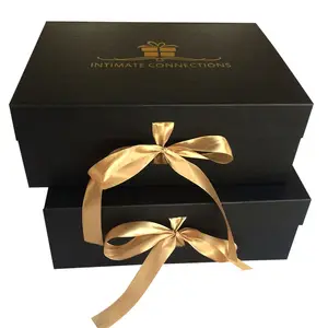 Custom LOGO Clothing Dress Packaging Box Gift Boxes Satin Silk Insert Luxury Wig Hair Extension magnetic closed folding gift box