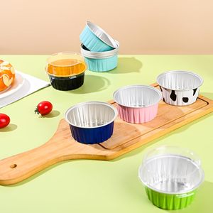 <strong>Aluminum</strong> <strong>Foil</strong> Baking Cups Mini Cake Pans with Lids 4oz Cupcake Liners Disposable Muffin Tins Wrappers <strong>Foil</strong> Ramekins <strong>Containers</strong> - Product Image 4