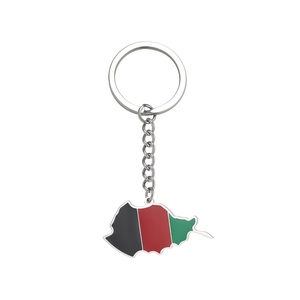 LLavero de mapa de Afganistán para mujeres y hombres, llavero de mapa de Bandera de País, joyería de acero inoxidable, bolso para llaves, regalos al por mayor - Product Image 1