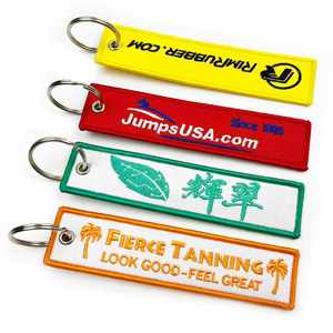 2025 Custom Double Side High QUality Embroidered Keychain Metal Material <b>Ring</b> for Giveaways and Promotions - Product Image 3