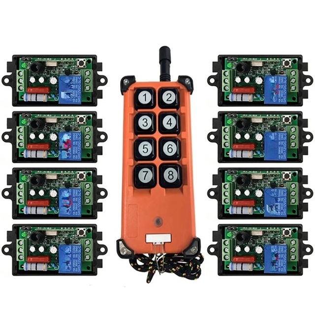 433 MHz 3000M Long Range AC220V 1CH RF Industrial Wireless Remote Control Relay Switch light /lamp/ window/Garage Doors shutters