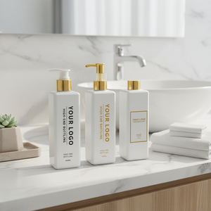 Bouteille de shampoing écologique carrée <span class=keywords><strong>noire</strong></span>, conteneur de gel douche et de nettoyant corporel 500 ml, flacon de shampoing pour cheveux en plastique avec logo - Product Image 5