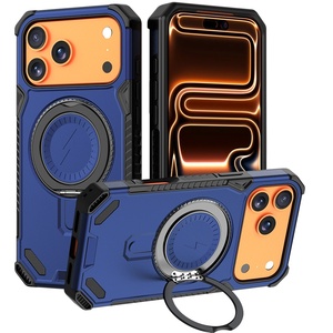 Funda Antigolpes Serie Mecha con Soporte Magnético Giratorio para iPhone 17 Pro Max, Carcasa Resistente para Teléfono, Venta al Por Mayor B2B - Product Image 2