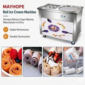 เครื่องทำวาฟเฟิลโคนไฟฟ้า 1750 วัตต์ สเตนเลสสตีล สำหรับใช้งานเชิงพาณิชย์ เคลือบสารกันติด ขนาดเส้นผ่านศูนย์กลางเพิ่มขึ้น สำหรับทำเอ้กโรลและชิปกุ้ง - Product Image 2
