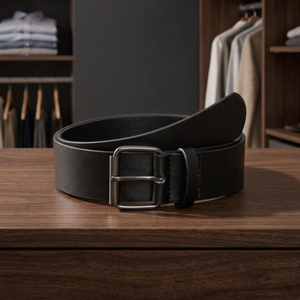 Ceinture en cuir de vachette poli marron pour homme, design vintage écologique, avec boucle carrée ou motif serpent, personnalisable, la plus vendue - Product Image 2