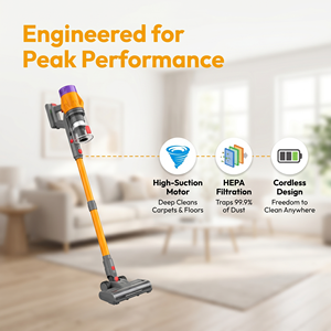 PV18 Cordless Stick <b>Vacuum</b> Cleaner 38KPa Strong Suction 3 Speed HEPA Filter Lightweight <b>Handheld</b> <b>Vacuum</b> for Home Pet Hair Floor - Product Image 1
