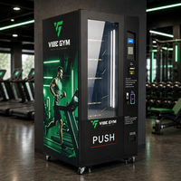Distributeur automatique de boissons réfrigérées à monnayeur avec fonction de rendu de monnaie pour usage en salle de sport