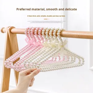 Pearl 20 25 30Cm Dog Clothes Pet Cute Mini Small Kid <b>Plastic</b> Clothing Store Coat Beaded Hanger - Product Image 3