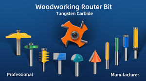 Lames en carbure de carbure, avec tige de 8mm 6.35mm mèches de routeur à langues et à rainure, travail du bois, ensemble d'outils pour meubles, 2 pièces - Product Image 6