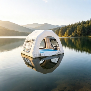 Grande tente de camping gonflable, tente pneumatique en PVC imperméable et durable pour l'extérieur - Product Image 1