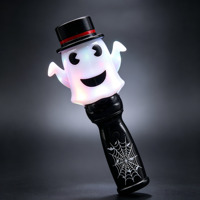 Ensemble de baguettes LED fantôme, chauve-souris et citrouille, 3 accessoires lumineux clignotants assortis pour événements nocturnes d'Halloween, accessoires de costume