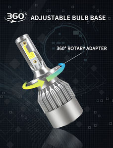 ไฟหน้ารถยนต์ C6 กำลังสูง 36w 3800lm หลอดไฟ LED H1 H3 H4 H7 H11 รุ่น 9005 9006 C6 หลอดไฟหน้ารถยนต์ LED H4 H13 9004 9007 - Product Image 3