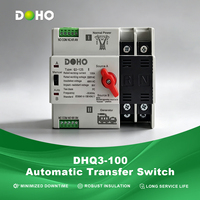 Interrupteur de transfert automatique DOHO DHQ3-100 63A 4P Classe PC ATS 400V Triphasé Commutation rapide 70ms Auto-récupération Capacité de coupure 6kA