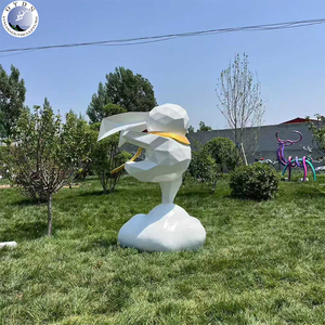 Escultura de Conejo de Fibra de Vidrio para Jardín, Figuras de Conejo Personalizadas, Escultura Abstracta de Conejo, Venta Caliente - Product Image 5